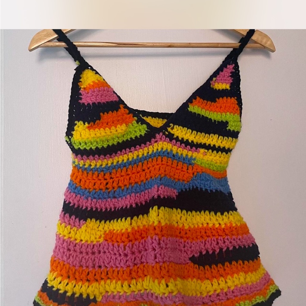 Multicolor Crochet Women's Top